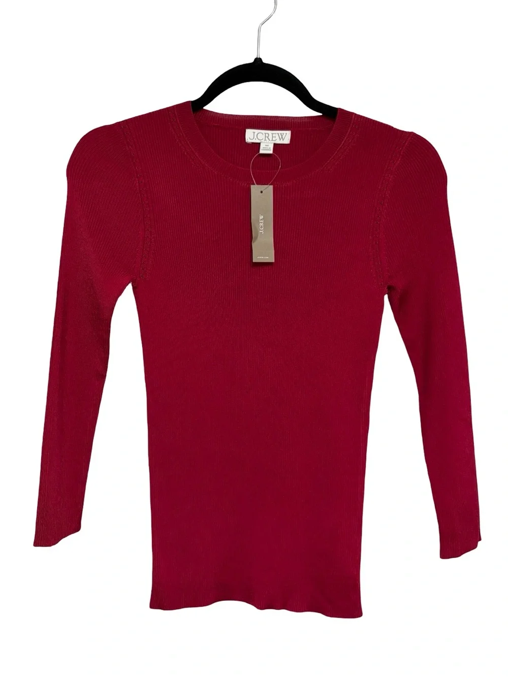 NEW J. Crew Elbow Sleeve Sweater in Red - Size XS